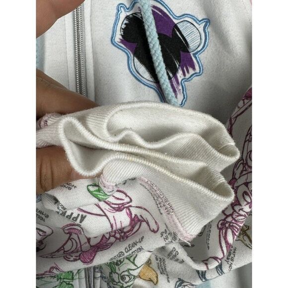 Disney Store Ink and Paint Hooded Hoodie Sweatshirt Jacket Multi Womens‎ Medium - Picture 5 of 9